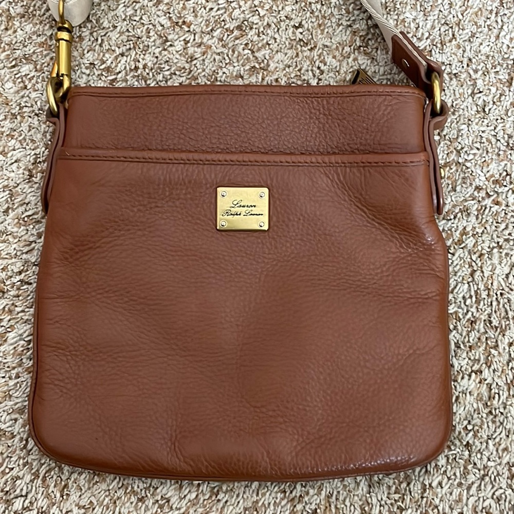 Genuine leather cross body bag